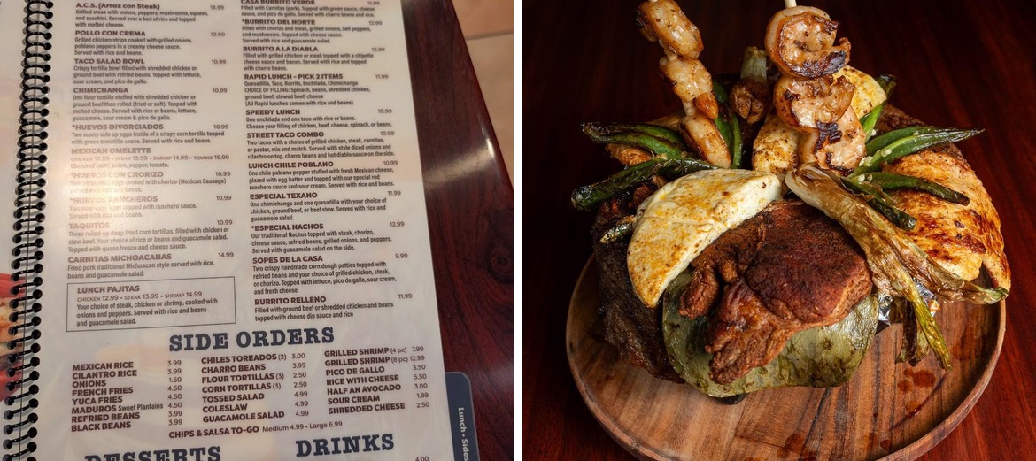 Casa Del Agave Bar & Grill Menu